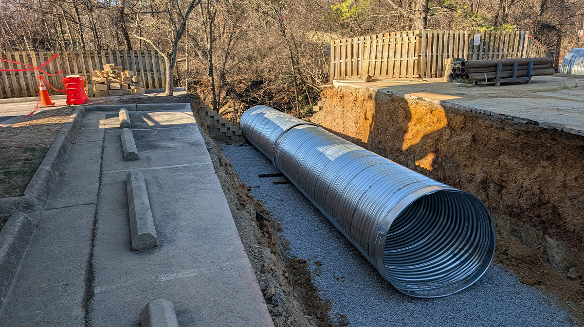 Lee's Excavation LLC installing Culverts in Clarksville. Serving Tennessee and Kentucky