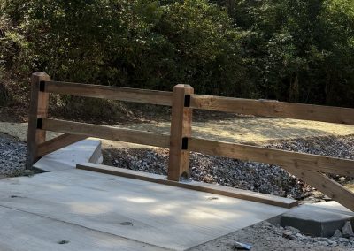 new residential bridge built to access a home